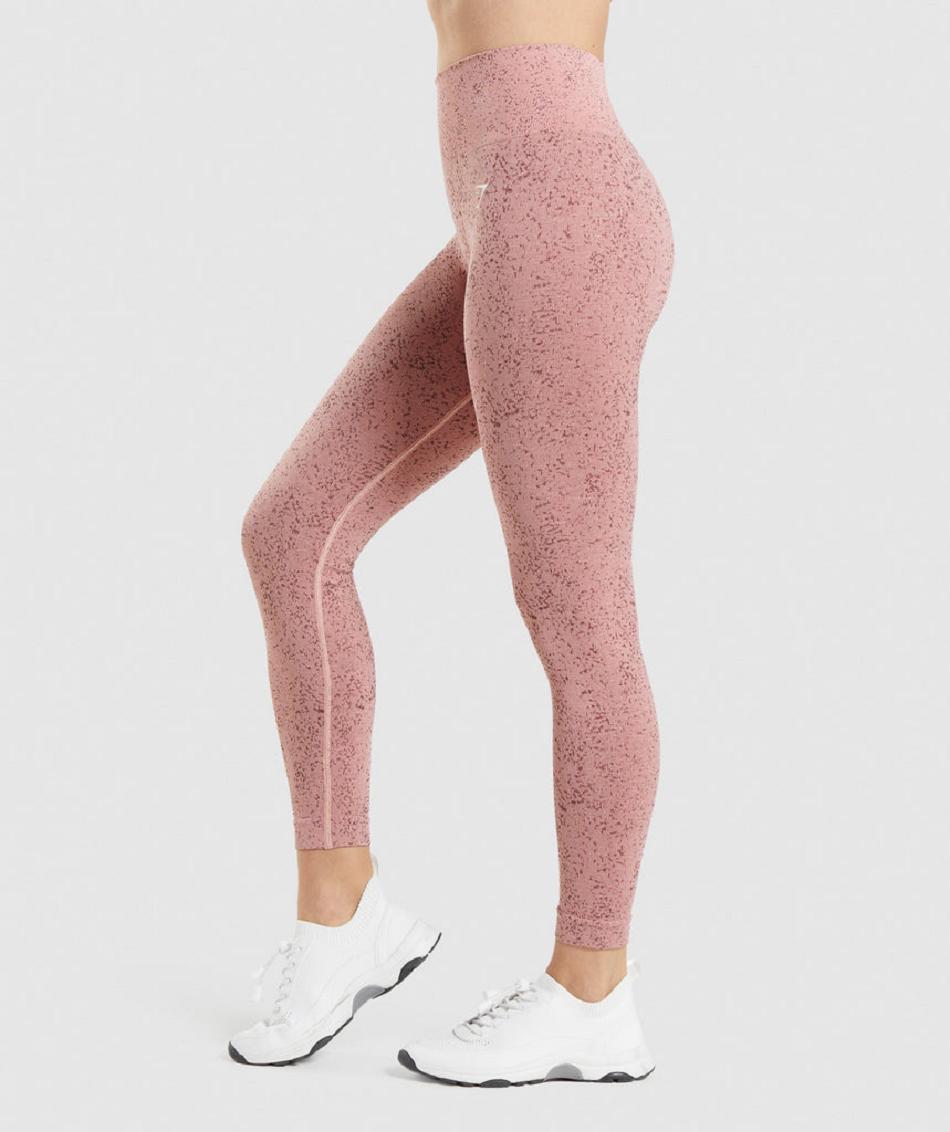 Legginsy Damskie Gymshark Adapt Fleck Seamless Różowe | PL 2259QMA